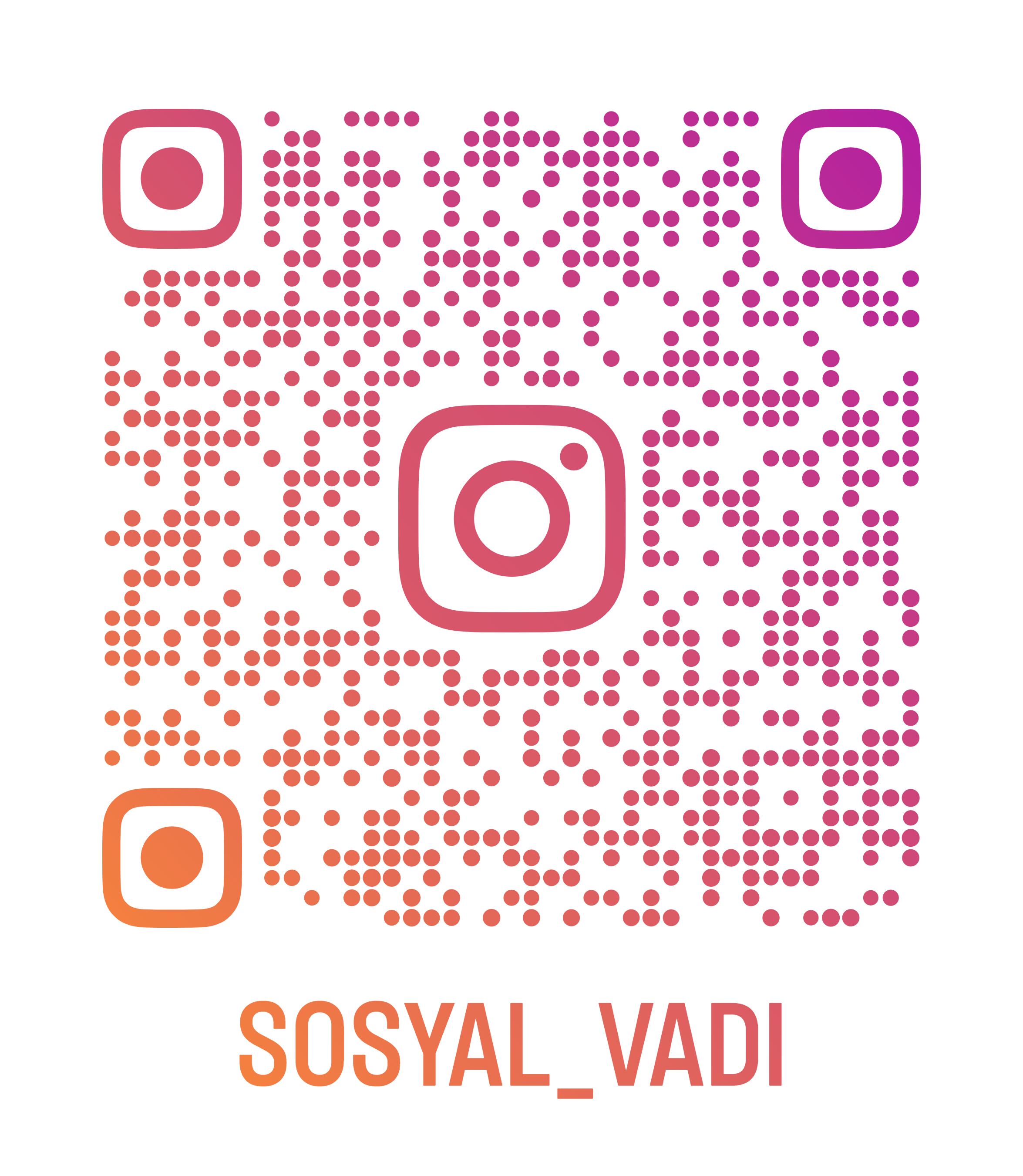 Instagram @sosyal_vadi QR kodu