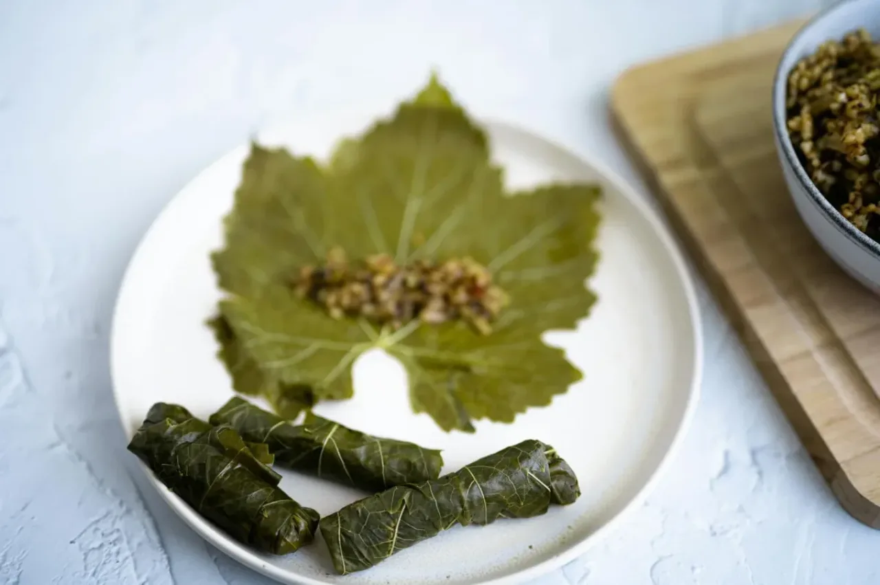 Zeytinyağlı Nar Ekşili Asma Yaprağı Sarması