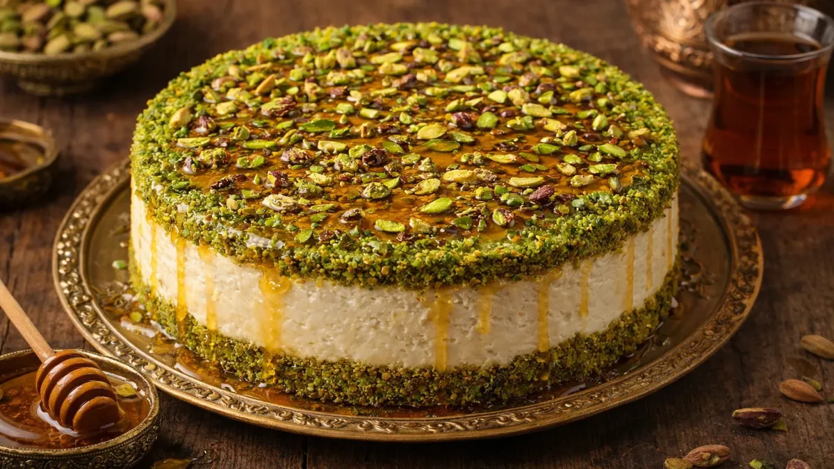 Türk Usulü Cheesecake Tarifi: Antep Fıstıklı ve Kaymaklı