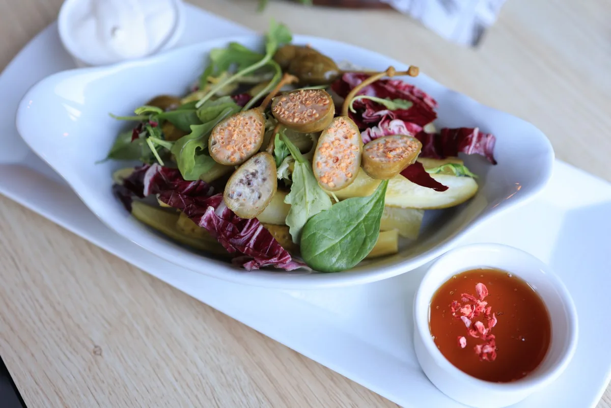 Zeytinyağlı Kereviz Kökü ve Nar Ekşili Salata